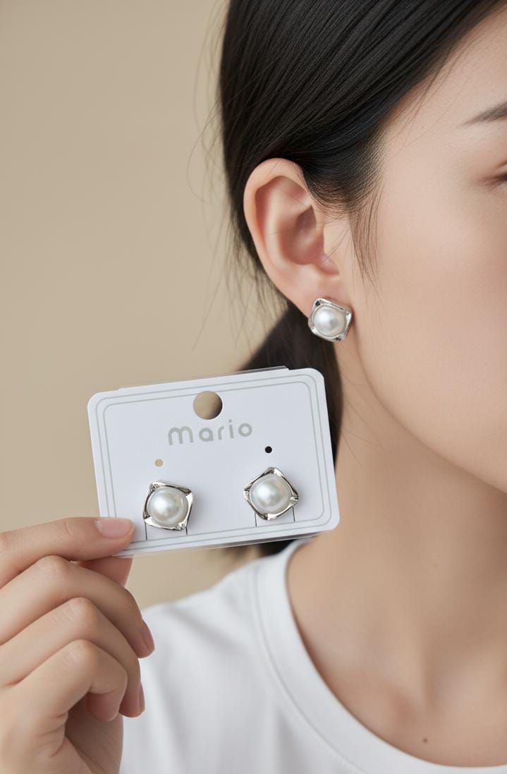 STERLYN Introducing The Frosty Pearl Studs