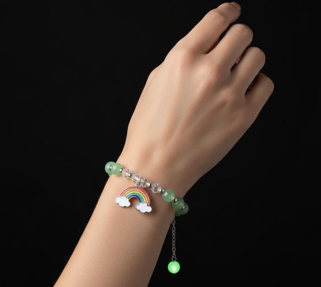 Green 🌈 Rainbow Dreams Beaded Charm Bracelet