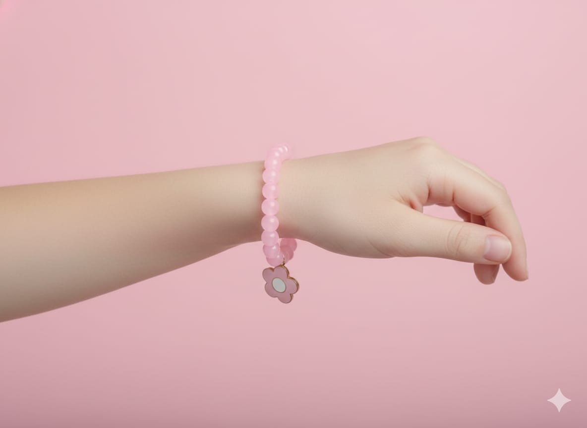 🌸 Pink Blossom Beaded Bracelet
