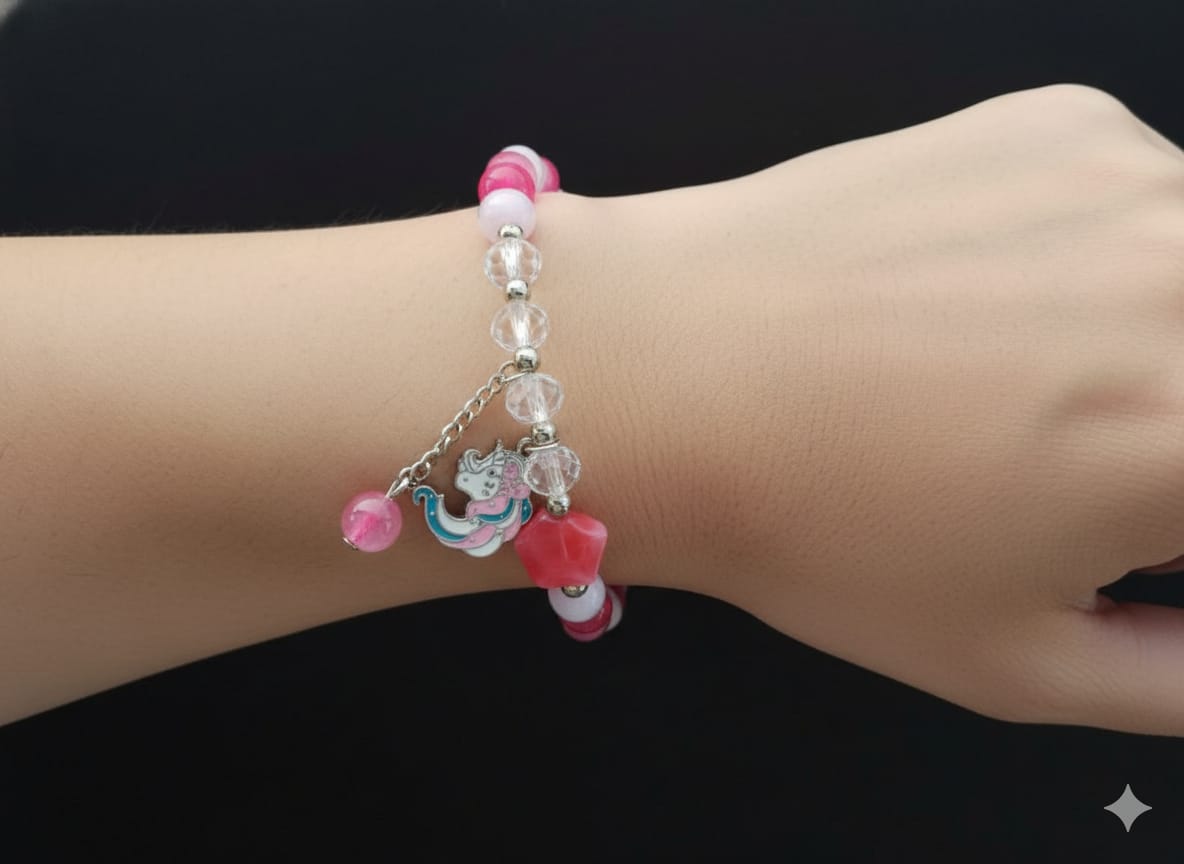 Red 🦄 Sunny Unicorn Charm Bracelet
