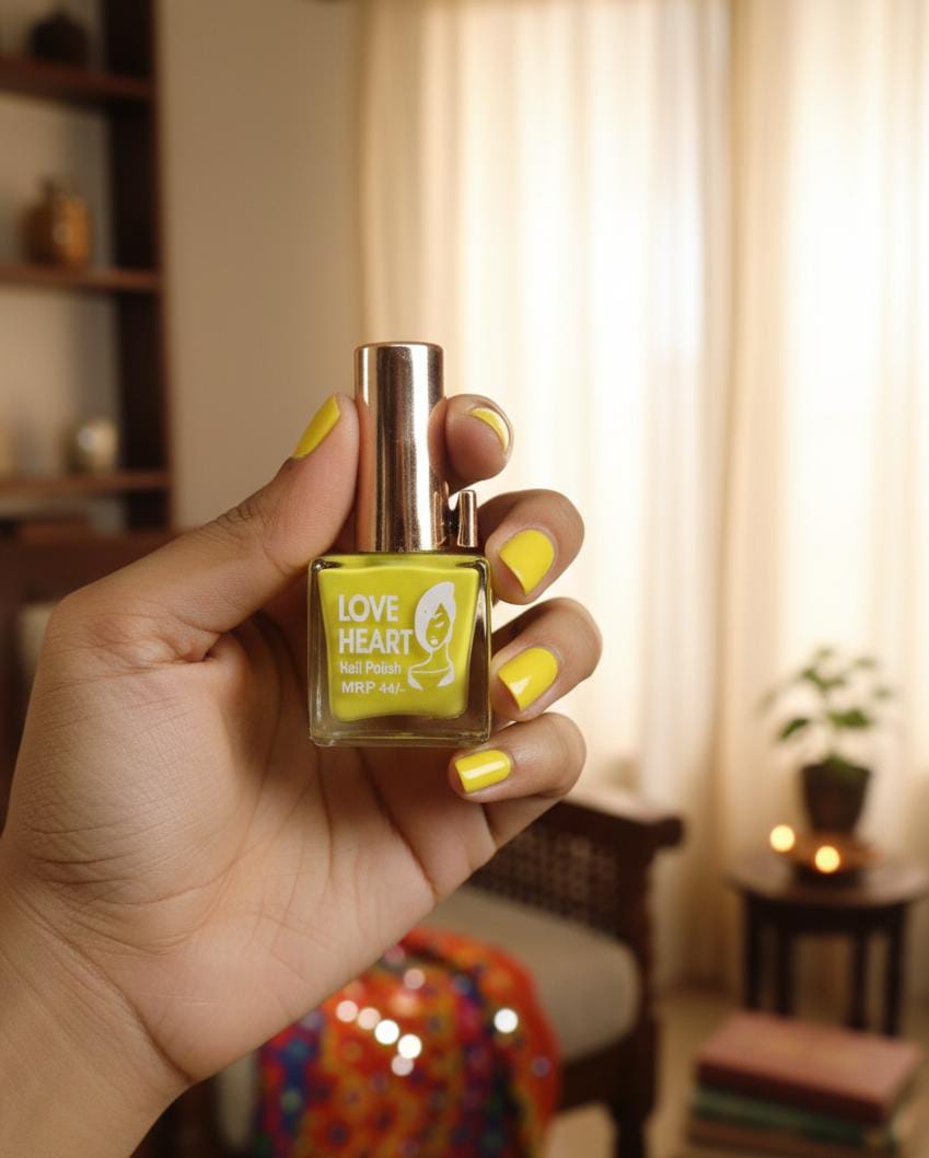 Girls Fashion Yellow Nail Polish