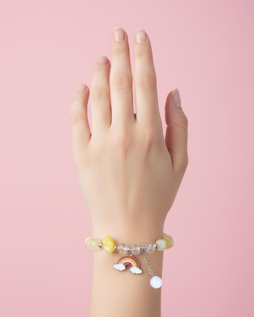 Yellow 🌈 Rainbow Dreams Beaded Charm Bracelet