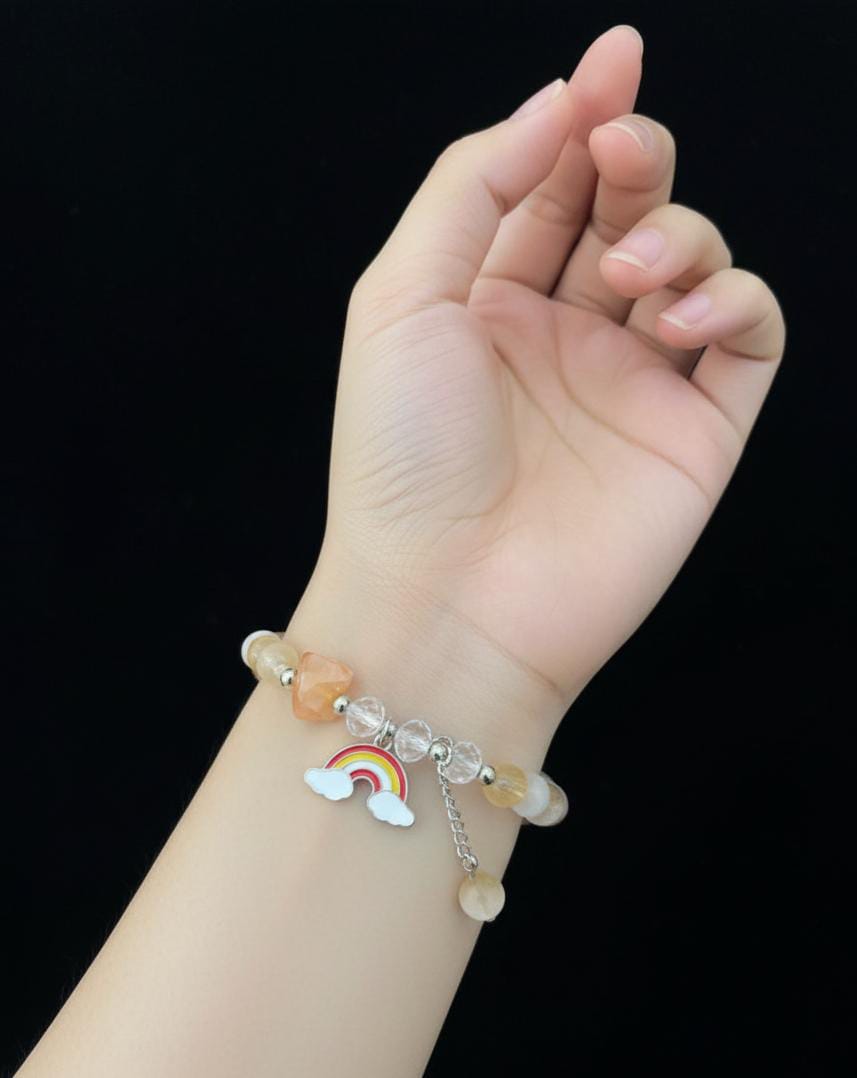 Orange 🌈 Rainbow Dreams Beaded Charm Bracelet