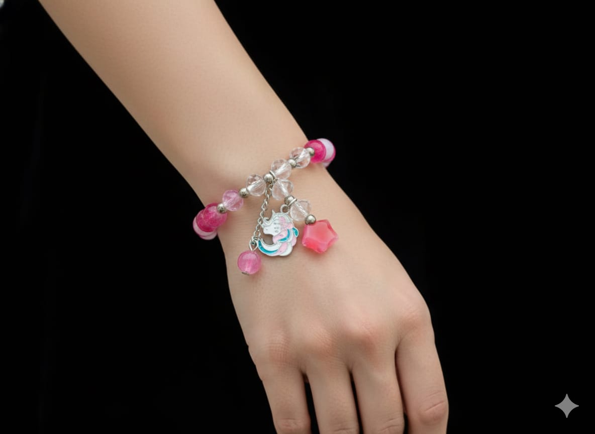 Pink 🦄 Sunny Unicorn Charm Bracelet