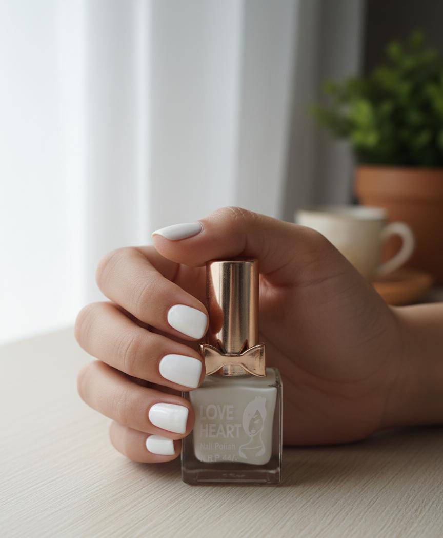 Girls Fashion White Nail Polish